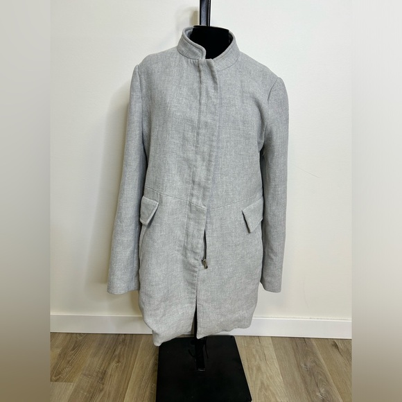 ◾️Zara Basic Outerwear Grey Coat - Picture 7 of 10